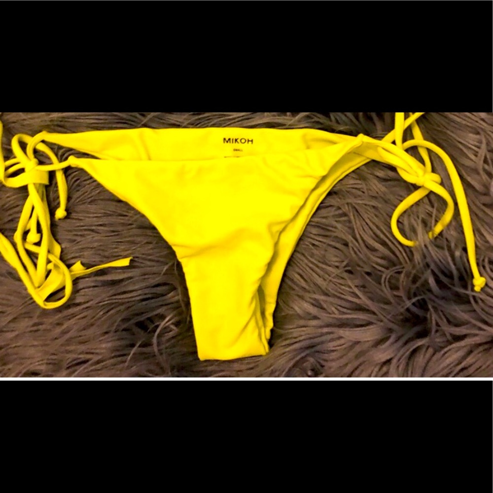 Neon Yellow swim Mikoh bottoms